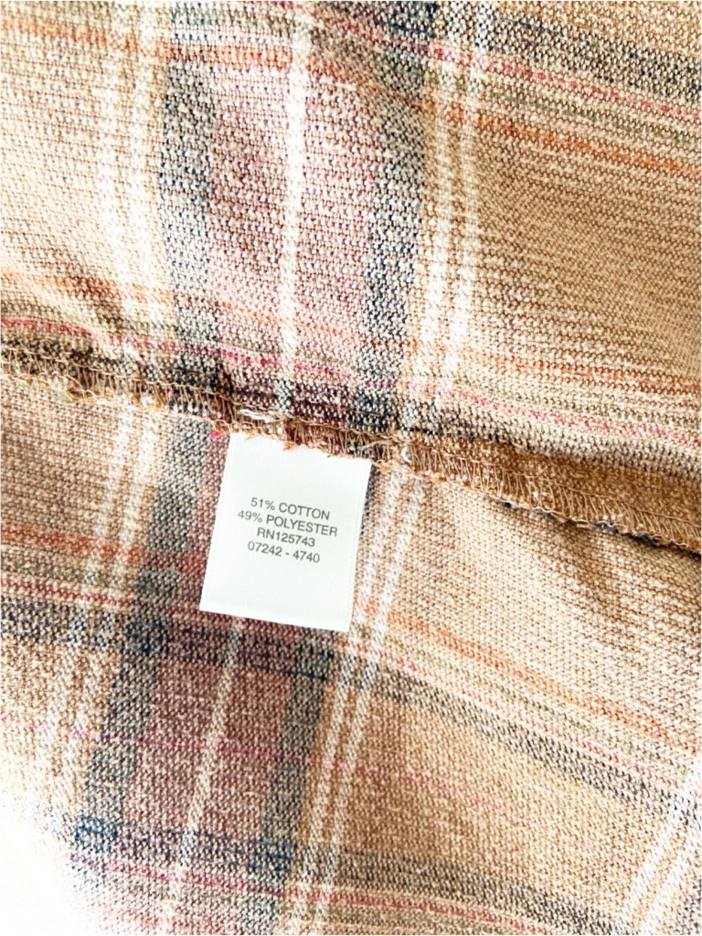 Christopher & Banks Plaid Brown Blouse - Picture 6 of 6